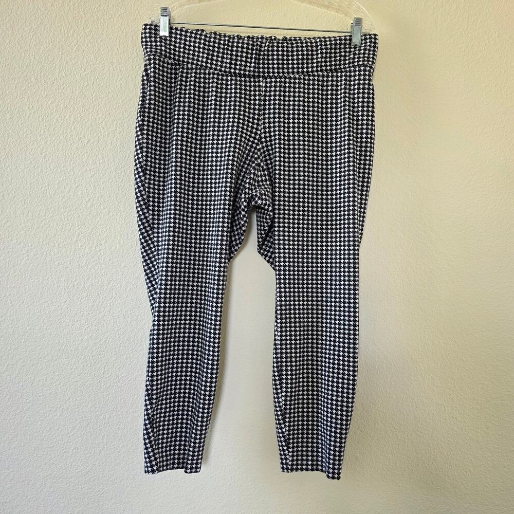 Old Navy Stevie Pull On Houndstooth Pants Womens 1X Plus Stretch Skinny Career - Picture 2 of 11